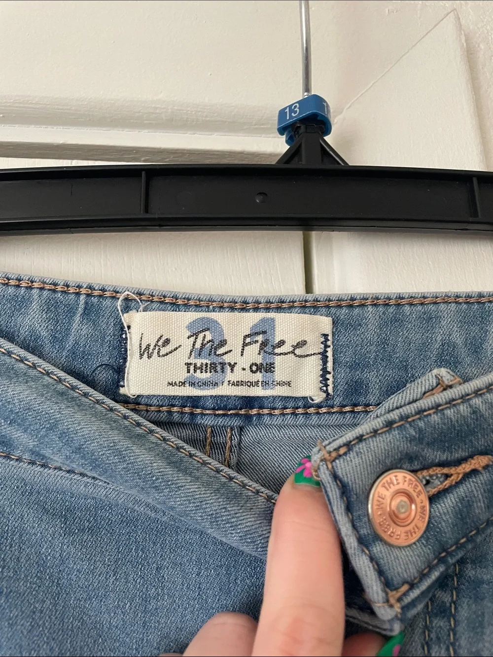 Free People Light Blue High-Rise Flared Jeans